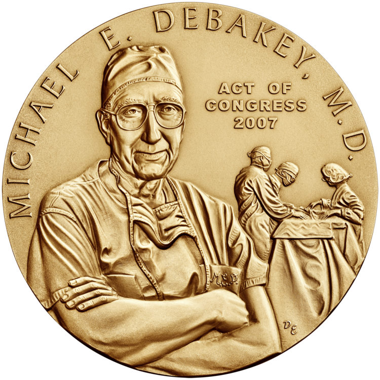 2007 Doctor Michael E. Debakey Bronze Medal Three Inch Obverse